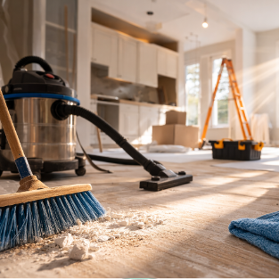 an image of a home renovation projects that needs help cleaning up the dust
